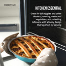 Farberware 5172565 Baker's Advantage Ceramic Pie Dish 10-Inch Teal