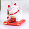 Lucky Cat, Solar Powered Cute Waving Cat, Maneki Neko Waving Arm for Fortune Money and Good Luck, Fengshui Lucky Cat Swinging Arm for Home Display/Car Decor(White)