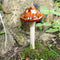 Peohud 12 Pack Ceramic Garden Mushrooms, Lawn Ornament Decor Mushrooms for Fairy Garden, Yard, Indoor, Outdoor, 4.7 Inch