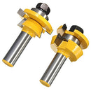 Yakamoz Set of 2Pcs Bevel Stile and Rail Router Bit Set | 1/2-Inch Shank | 7/8-Inch Stock | 3/8-Inch Cutting Depth