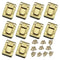 Wanfoou 10 PCS Toggle Catch Lock, Golden Zinc Alloy Hasp Lock with Screws for Suitcase Chest Trunk Latch Clasp