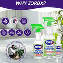 ZORBX Unscented Multipurpose Odor Remover Safe for All, Carpet, Hardwood, Tile, Fabric Odor Eliminator, No Perfumes or Fragrances, Stronger and Safer Odor Remover Works Instantly (Value Pack)