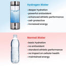 Ziswin Hydrogen Water Bottle - 2024 New Portable Hydrogen Water Ionizer Machine, Hydrogen Water Generator 420ML Hydrogen Rich Water Glass Health Cup for Home Office Travel