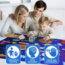 OKOOKO Solar System Felt Board Story Set 41 Pieces 43x29inch Flannel Non-Toxic Hangable with Hooks Preschool Crafts Universe Storytelling Early Learning Interactive Play Kit for Toddlers Kids