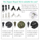 YaHoGa 143 Pieces Zipper Repair Kit Zipper with Zipper Install Plier for Bags, Jackets, Tents, Luggage, Backpacks, Sleeping Bag