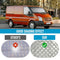 MaxEarn Motorhome Internal Thermal Blind for Ford Transit Van MK7, 3Pcs Sunshade Wrap Cover Kit, Windscreen Cover, Summer Uv Sun Blind & Winter Insulation Cover, Windshield Protection for Campervans