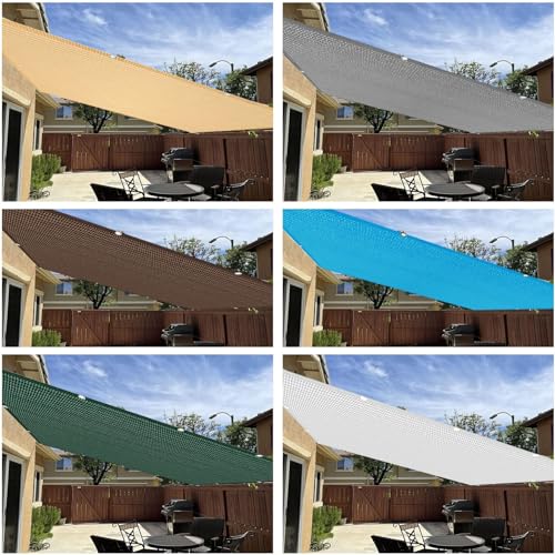 Sunscreen Awning Canopy 2.6 x 3.4 m Weather Resistant Durable Perfect Garden Sail Canopy with Free Ropes for Garden Yard Lawn, Blue