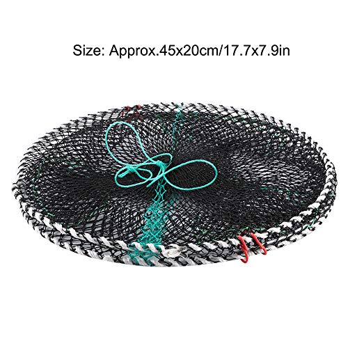 Two Entrances Crab Trap for Blue Crabs, Crawfish Trap Crab Pot Crab Net Minnow Trap for Crabbing, Trap Net Fishing Bait Trap Cage 17.7in x 7.9in (45cm x 20cm)