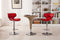 (Red) - Roundhill Furniture Masaccio Cushioned Red Leatherette Upholstery Airlift Swivel Barstool (Set of 2)