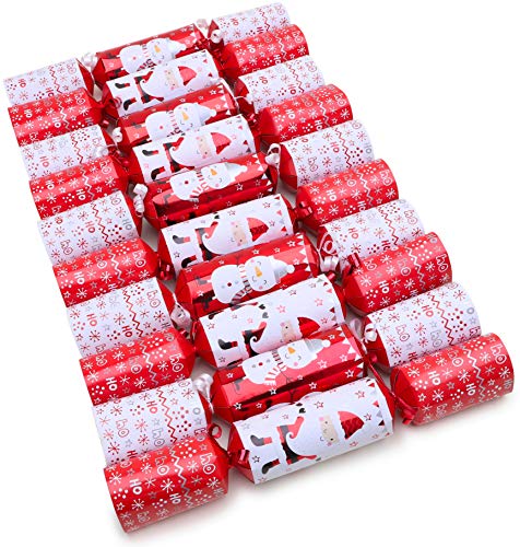 Toyland® Pack of 10 Snowman & Santa Christmas Crackers