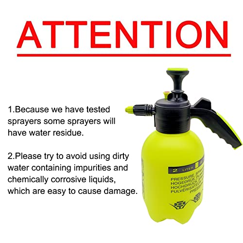 Joywayus 68oz/0.5Gallon Garden Pump Sprayer with Safety Valve Portable Yard & Lawn Sprayer for Spraying/Watering/Home Cleaning/Car Washing Green