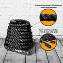 Yes4All 9M / 12M / 15M Battle Ropes, Battling Rope for Fitness Training Gym, Heavy Exercise Ropes 38mm / 50mm, Heavy Ropes for Strength Workout