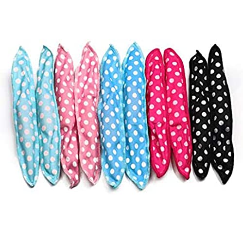 30Pcs Sponge Flexible Foam Hair Curlers, No Heat Hair Rollers DIY Night Sleep Soft Pillow Hair Rollers Styling Tool (5 Colors)