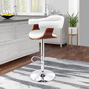 ALFORDSON Bar Stool Adjustable Kitchen Stool Joan Swivel Counter Dining Chair in 61-82cm Seat Height, Barstool Furniture for Countertop Home Bar, White