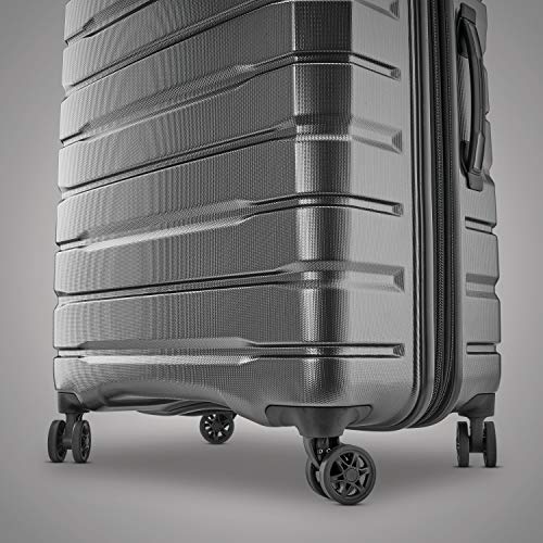 Samsonite Unisex-Adult Tech 2.0 Hardside Expandable Luggage with Spinner Wheels, Dark Grey, 2-Piece Set (21/27), Tech 2.0 Hardside Expandable Luggage with Spinner Wheels