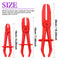 Swpeet 3Pcs Red Line Clamps Flexible Hose Clamps Pliers Kit, Hose Pinch Off Pliers Set Line Clamps for Brake Hoses, Fuel Hoses, Coolant Hoses, Most Flexible 15mm, 20mm and 25mm Hoses Clamps