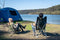 Coleman Swagger Aluminium Sling Chair | Outdoor Camping Chair, Lightweight Aluminium Design, Compactly Folds for Easy Transport, with Shoulder Strap Black/Green