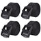 TRIWONDER Cinch Tie Down Strap Lashing Straps Heavy Duty Nylon Straps with Cam Buckles for Cargo, Trucks, Boat, Motorcycle,SUP, Kayak, Canoe, Trailer(Black - 4 Pack, 2m)
