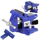 Heavy Duty Bench Vise 4.5 Inch: Table Clamp Woodworking Vice Press Drill Tools Workbench Wood Metal Pipe Work Shop Block Swivel Slide Cross Welding Machine Kit Milling Grip Precision Magnetic Jaw Pad