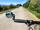 Hafny NEW Multi-Adjustable Bar End Bike Mirror, HD Safe Blast-Resistance Glass Cycling Mirror, E-bike Mirror, Bicycle Rearview Mirror, HF-M952B-FR08 (Anti-glare Blue Glass)