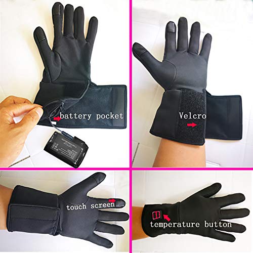 Flexible Electric Heated Gloves, Hand Wear for Arthritis Hands,Ultra-Thin Hand Warmer Gloves Screen Touchable (M)