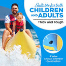 5 Person Recreational Inflatable Banana Boat with Storage Bag, Foot Pump, and Repair Kit, with Reinforced Seats and Foot Areas