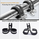 42PCS EPDM Rubber Lined P Clips Cable Hose Pipe Clamps Holder Air Clip Clamp Assorted Size 6.5mm/8mm/9.5mm/13mm/16mm