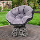 Gardeon Wicker Papasan Chair, Outdoor Chairs Patio Furniture Lounge Setting Garden Backyard Living Bedroom, 360 Degree Swivel with Soft Thick Cushion Grey