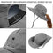 AutoWT Sun Hat for Women, UPF 50 + UV Protection Wide Brim Bucket Hat Adjustable Cap for Summer Fishing, Hiking, Camping, Garden, Farming, Outdoor Exercise (Gray)