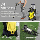 BESTSOON 3800PSI High Electric Pressure Washer Power Washer with 360° Spinner Wheels 2400W High Power 260Bar Jet Cleaner Sprayer Detergent Bottle Turbo Nozzle