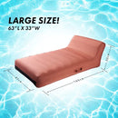 Upholstered Stylish Pool Float Lounger Recliner, Large Floating Chair & Backrest, Heavy Duty Lake, Beach, Adults & Kids - Comfortable Tube, Durable Water Floaty Tanning Lounge - Terracotta