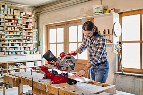 Einhell 4300875 Drag, Crosscut and Mitre Saw TE-SM 254 Dual (2100 W, Drag Function, Laser, Angle Adjustment with Quick-Adjust Facility, Spindle Lock, Clamping Device, Incl Carbide Saw Blade)