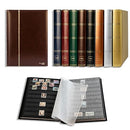 Prophila Lighthouse Stamp Album (New) 60 Black Sides, Padded Brown Cover