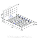 FURINNO Laval Bed Frame, Queen, Glacier