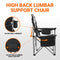 KingCamp Camping Chair Lawn Chair Folding Camping Chairs for Adults Folding Camp Chair With Lumbar Support+Adjustable Armrest+Cooler Bag Cup Holder,Side+Head Pocket,For Picnic, Camp,Fishing,Max 353lbs