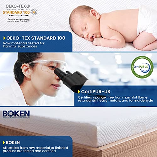 Newentor Firm Mattress Topper Queen - 3 Inch Medium Firm Memory Foam Mattress Pad for Back & Shoulder Pain Relief, CertiPUR-US Certified, Queen