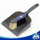 MR.SIGA Dustpan and Brush Set, Pack of 2 Set, Blue & Grey