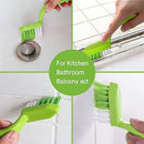 Tile Grout Cleaner Brush, Tile Joint Scrub Brush with Handle, Stiff Cleaning Brush for All of The Household Such as Shower,Bathroom, Kitch, Seams, Floor Lines (4 in 1)