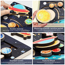 Solar System Model Board with 9 Planets Spaceship Rocket Module Space Educational Solar System Toy Early Learning Wooden Solar System Model Outer Space Toy for Kids Toddlers Gift Storytelling