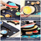 Solar System Model Board with 9 Planets Spaceship Rocket Module Space Educational Solar System Toy Early Learning Wooden Solar System Model Outer Space Toy for Kids Toddlers Gift Storytelling