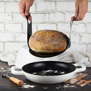 Krustic Enameled Cast Iron Dutch Oven for Sourdough Bread Baking | 6 Quart Pot with Lid | 10 Inch Ceramic Enamel Thick Coated Cookware Set with Non Stick Silicone Baking Mat for Cooking | 6 Qt | Red
