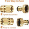 PACIOCEAN 4 Sets Garden Hose Quick Connect，3/4 Inch GHT Solid Brass Male and Female Garden Hose Fittings（European Style),3/4 Inch Male Hose