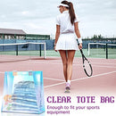 BBTO 6 Pcs Clear Tote Bag Stadium Approved Plastic Bag Hand Bag, Clear, Large