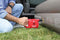 Coleman Quick Inflation 12V Air Pump, Red