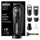 Braun Series 7 Beard Trimmer, Trimmer/Hair Trimmer, Professional Hair Clipper, 40 Settings, Charging Station, Travel Case, Beard Template, 100 Minutes Wireless Running Time, Waterproof, BT7441