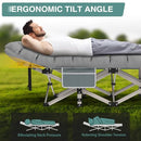 ZENPETIO 28In Folding Camping Cot for Adult, Portable Sleeping Cot with Mattress, Outdoor Heavy Duty Cot Bed for Camp with Carry Bag for Home, Office, Camp, Travel, Vacation(Max Loading 500lbs)