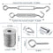 Wire Rope Kit, Stainless Steel Wire Rope Coated Cable,Garden Wire for Climbing Plants,Vine Eyes,Wire Rope Clip,for Outdoor Hanging Kit,Cable Railing Kit (30M)