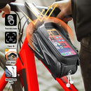 DURATECH Bike Frame Bag | Waterproof Bike Phone Holder with EVA Hard Shell | Bicycle Bag with Sensitive Touch Screen and Sun Visor | Large Capacity Bike Top Tube Bag for Phones Under 6.9''