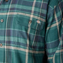 Dickies Men's Flex Flannel L/S Shirt Work Utility T, Forest Green Multi Plaid, XL