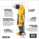 DEWALT DCD740B 20-Volt MAX Li-Ion Right Angle Drill